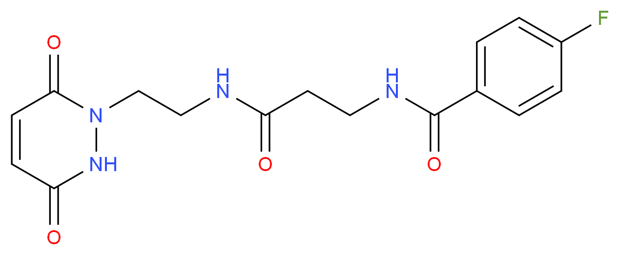 N-(3-{[2-(3,6-dioxo-3,6-dihydropyridazin-1(2H)-yl)ethyl]amino}-3-oxopropyl)-4-fluorobenzamide_Molecular_structure_CAS_)