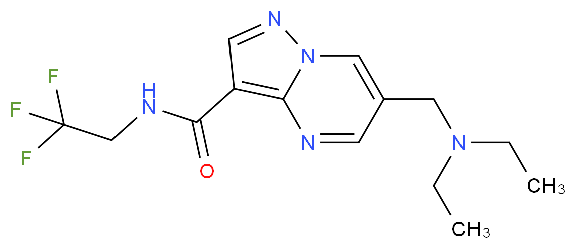 6-[(diethylamino)methyl]-N-(2,2,2-trifluoroethyl)pyrazolo[1,5-a]pyrimidine-3-carboxamide_Molecular_structure_CAS_)