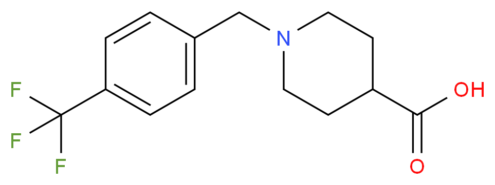 1-[4-(Trifluoromethyl)benzyl]piperidine-4-carboxylic acid 97%_Molecular_structure_CAS_)
