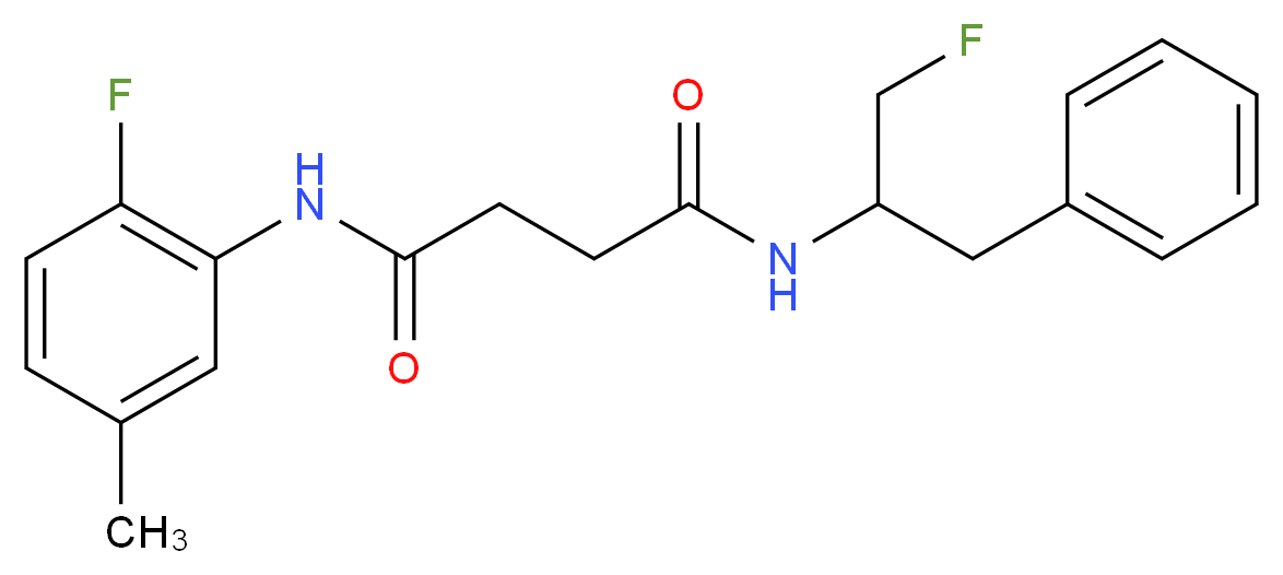 N-(1-benzyl-2-fluoroethyl)-N'-(2-fluoro-5-methylphenyl)succinamide_Molecular_structure_CAS_)