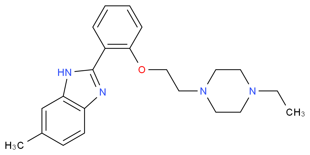 2-{2-[2-(4-ethylpiperazin-1-yl)ethoxy]phenyl}-6-methyl-1H-benzimidazole_Molecular_structure_CAS_)