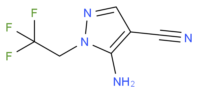 5-Amino-1-(2,2,2-trifluoroethyl)-1H-pyrazole-4-carbonitrile_Molecular_structure_CAS_)