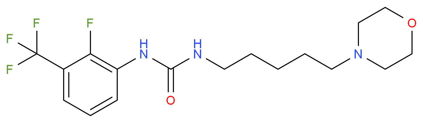N-[2-fluoro-3-(trifluoromethyl)phenyl]-N'-(5-morpholin-4-ylpentyl)urea_Molecular_structure_CAS_)