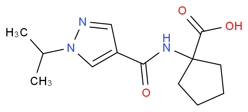 1-{[(1-isopropyl-1H-pyrazol-4-yl)carbonyl]amino}cyclopentanecarboxylic acid_Molecular_structure_CAS_)