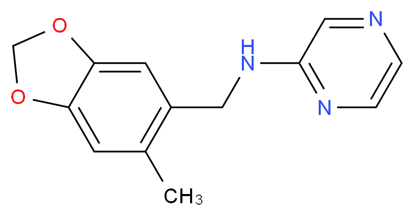 N-[(6-methyl-1,3-benzodioxol-5-yl)methyl]-2-pyrazinamine_Molecular_structure_CAS_)