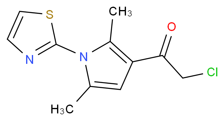 2-chloro-1-[2,5-dimethyl-1-(1,3-thiazol-2-yl)-1H-pyrrol-3-yl]ethanone_Molecular_structure_CAS_)