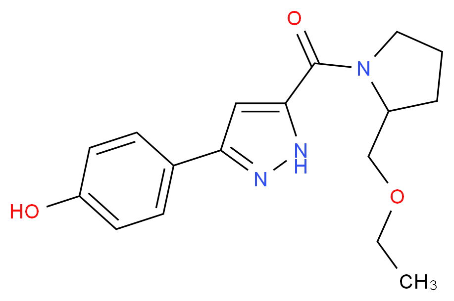 4-(5-{[2-(ethoxymethyl)pyrrolidin-1-yl]carbonyl}-1H-pyrazol-3-yl)phenol_Molecular_structure_CAS_)