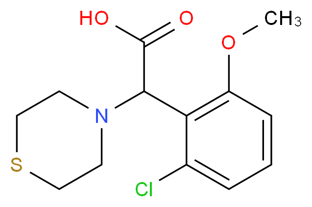 (2-chloro-6-methoxyphenyl)(thiomorpholin-4-yl)acetic acid_Molecular_structure_CAS_)