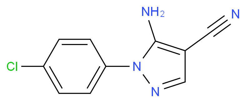 5-Amino-1-(4-chlorophenyl)-1H-pyrazole-4-carbonitrile_Molecular_structure_CAS_51516-67-7)