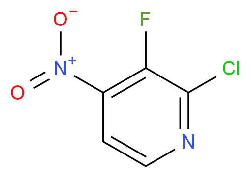 2-Chloro-3-fluoro-4-nitropyridine_Molecular_structure_CAS_109613-90-3)