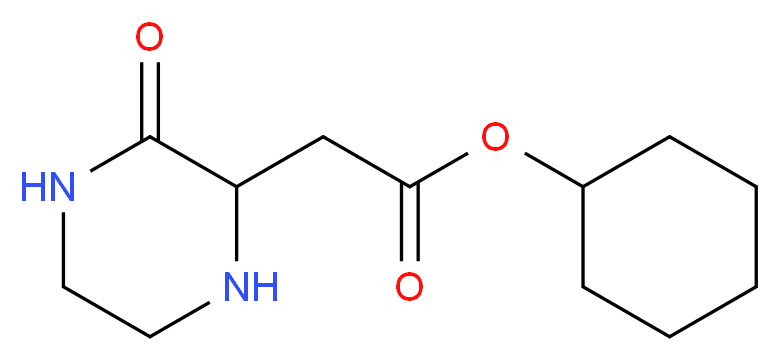 Cyclohexyl 2-(3-oxo-2-piperazinyl)acetate_Molecular_structure_CAS_)