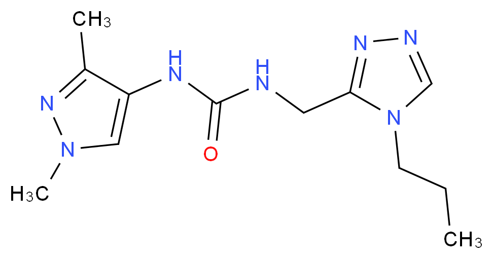 N-(1,3-dimethyl-1H-pyrazol-4-yl)-N'-[(4-propyl-4H-1,2,4-triazol-3-yl)methyl]urea_Molecular_structure_CAS_)
