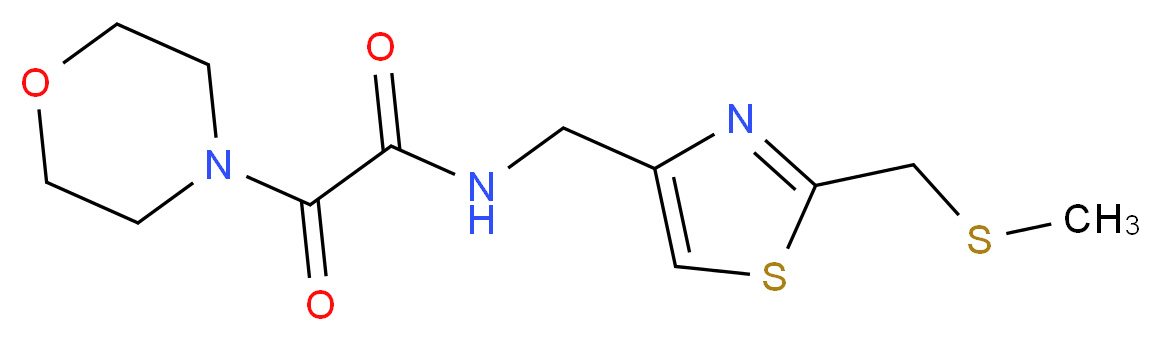 N-({2-[(methylthio)methyl]-1,3-thiazol-4-yl}methyl)-2-morpholin-4-yl-2-oxoacetamide_Molecular_structure_CAS_)