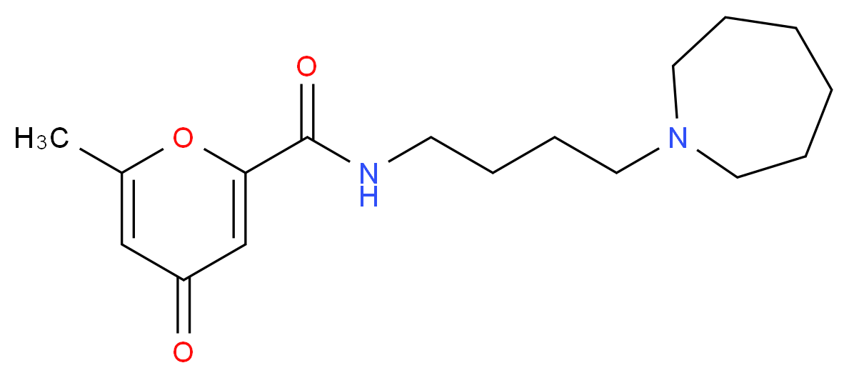 N-(4-azepan-1-ylbutyl)-6-methyl-4-oxo-4H-pyran-2-carboxamide_Molecular_structure_CAS_)