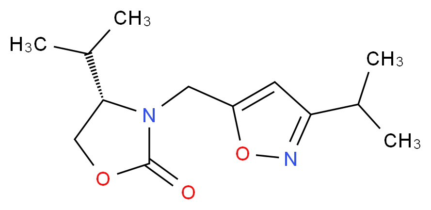 (4S)-4-isopropyl-3-[(3-isopropylisoxazol-5-yl)methyl]-1,3-oxazolidin-2-one_Molecular_structure_CAS_)