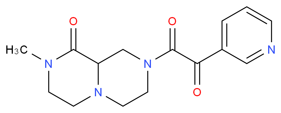 2-methyl-8-[oxo(pyridin-3-yl)acetyl]hexahydro-2H-pyrazino[1,2-a]pyrazin-1(6H)-one_Molecular_structure_CAS_)