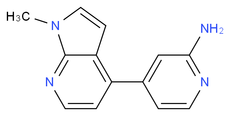 4-(1-methyl-1H-pyrrolo[2,3-b]pyridin-4-yl)-2-pyridinamine_Molecular_structure_CAS_)