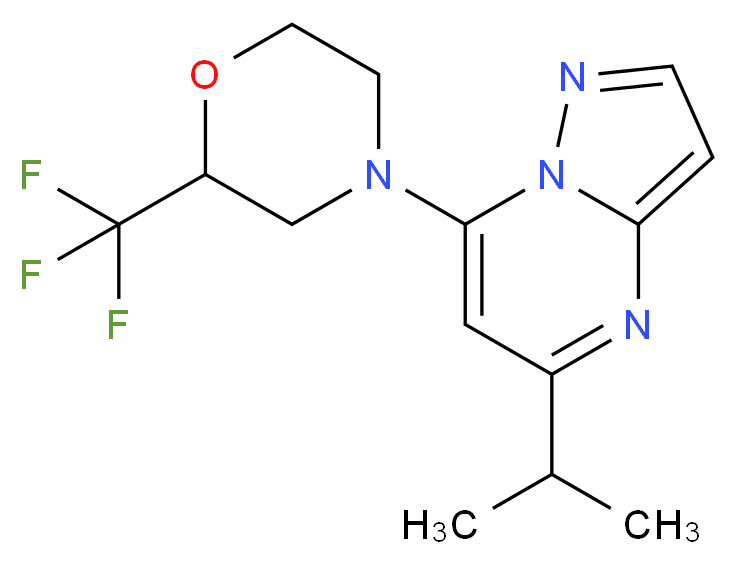 5-isopropyl-7-[2-(trifluoromethyl)-4-morpholinyl]pyrazolo[1,5-a]pyrimidine_Molecular_structure_CAS_)