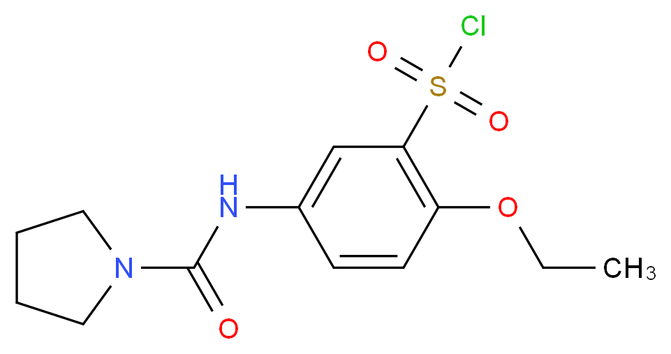 2-Ethoxy-5-[(pyrrolidine-1-carbonyl)-amino]-benzenesulfonyl chloride_Molecular_structure_CAS_680618-12-6)