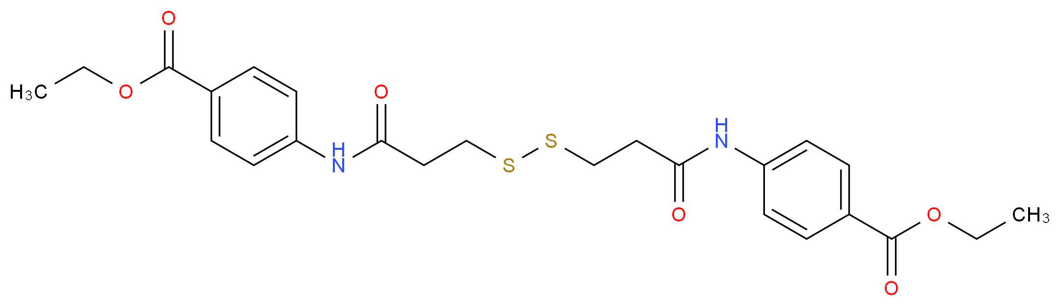 ethyl 4-{[3-({3-[4-(ethoxycarbonyl)anilino]-3-oxopropyl}dithio)propanoyl]amino}benzoate_Molecular_structure_CAS_)