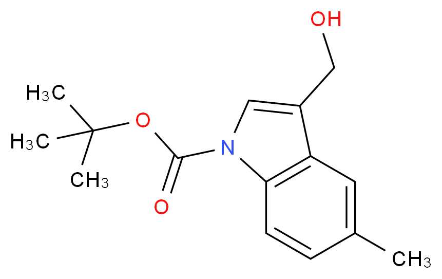 3-(Hydroxymethyl)-5-methyl-1H-indole, N-BOC protected 98%_Molecular_structure_CAS_)