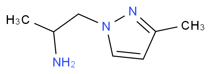 1-(3-Methyl-1H-pyrazol-1-yl)propan-2-amine_Molecular_structure_CAS_)
