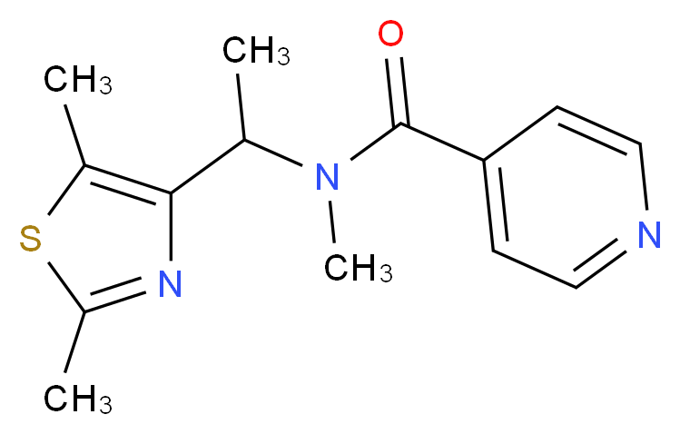 N-[1-(2,5-dimethyl-1,3-thiazol-4-yl)ethyl]-N-methylisonicotinamide_Molecular_structure_CAS_)