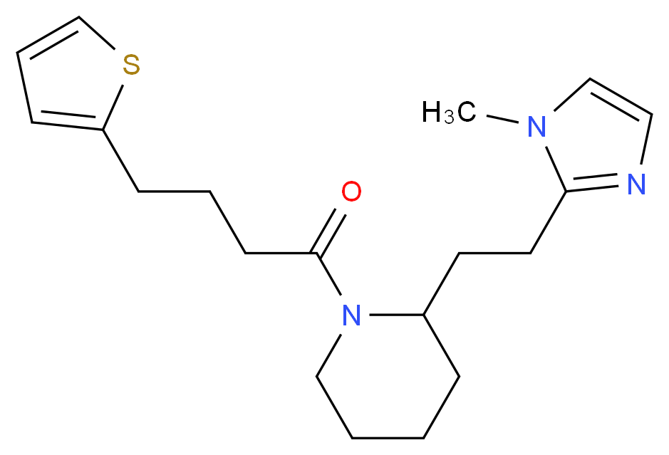 2-[2-(1-methyl-1H-imidazol-2-yl)ethyl]-1-[4-(2-thienyl)butanoyl]piperidine_Molecular_structure_CAS_)