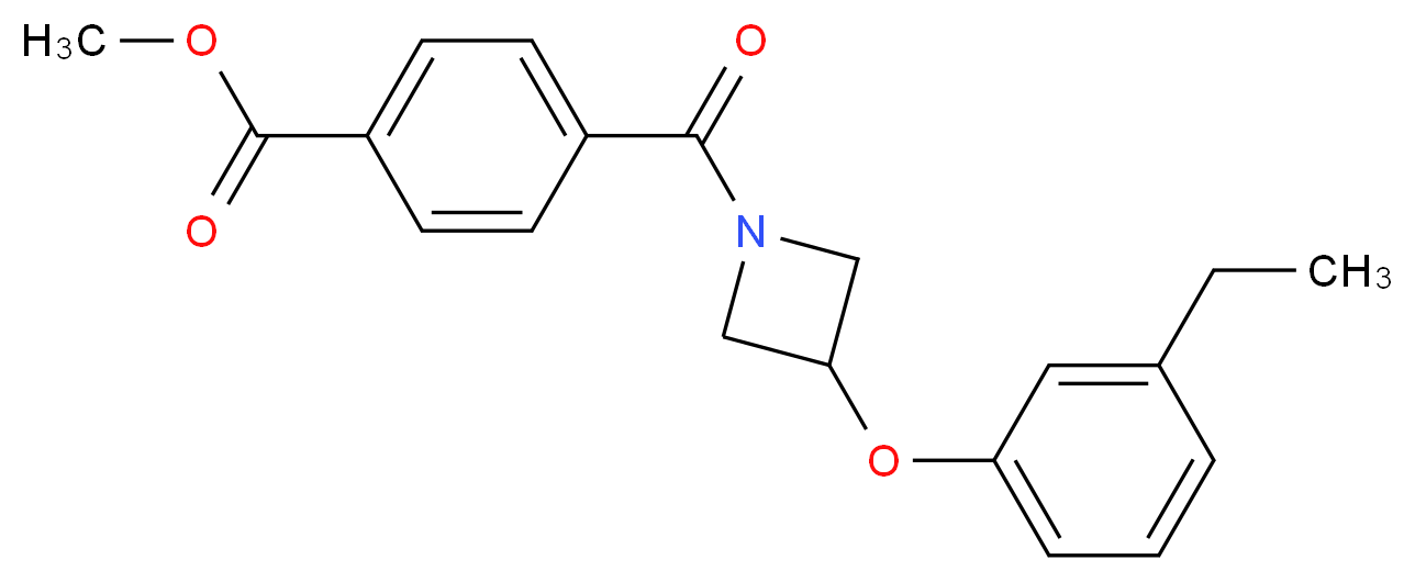 methyl 4-{[3-(3-ethylphenoxy)-1-azetidinyl]carbonyl}benzoate_Molecular_structure_CAS_)