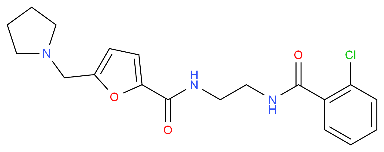 N-{2-[(2-chlorobenzoyl)amino]ethyl}-5-(pyrrolidin-1-ylmethyl)-2-furamide_Molecular_structure_CAS_)