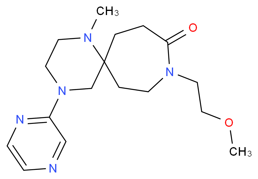 9-(2-methoxyethyl)-1-methyl-4-(2-pyrazinyl)-1,4,9-triazaspiro[5.6]dodecan-10-one_Molecular_structure_CAS_)