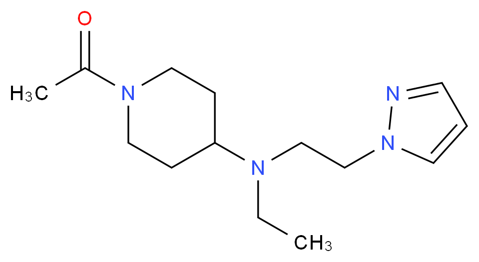 1-acetyl-N-ethyl-N-[2-(1H-pyrazol-1-yl)ethyl]piperidin-4-amine_Molecular_structure_CAS_)