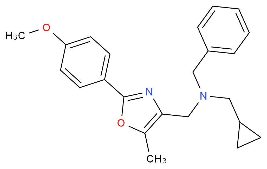 N-benzyl-1-cyclopropyl-N-{[2-(4-methoxyphenyl)-5-methyl-1,3-oxazol-4-yl]methyl}methanamine_Molecular_structure_CAS_)