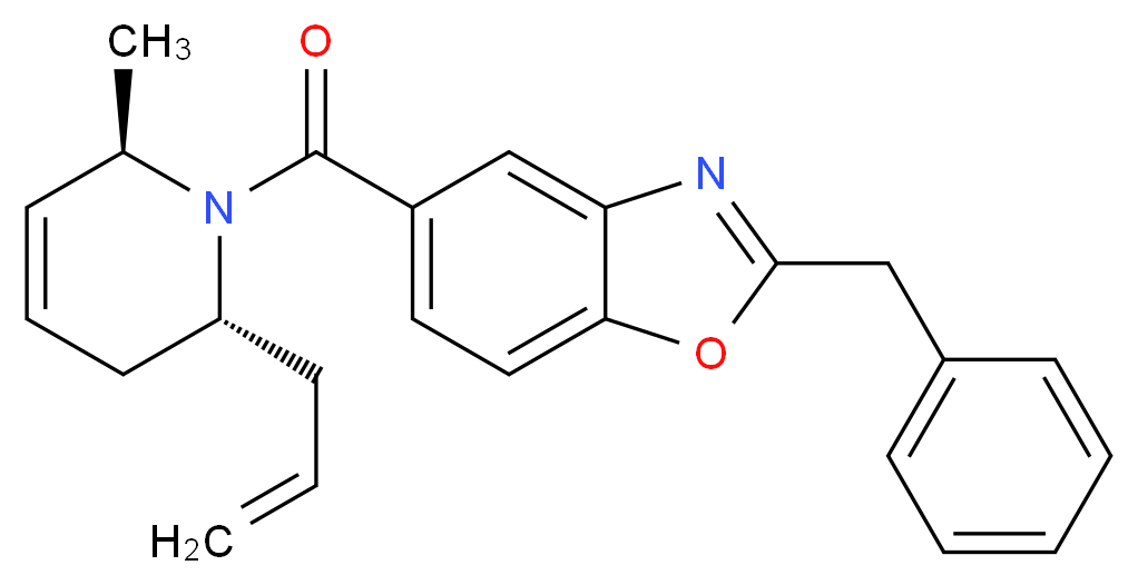 5-{[(2R*,6R*)-2-allyl-6-methyl-3,6-dihydro-1(2H)-pyridinyl]carbonyl}-2-benzyl-1,3-benzoxazole_Molecular_structure_CAS_)