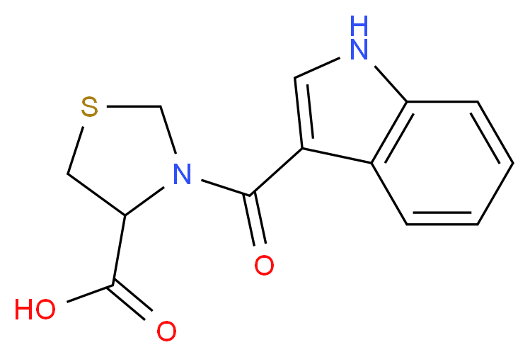 3-(1H-indol-3-ylcarbonyl)-1,3-thiazolidine-4-carboxylic acid_Molecular_structure_CAS_)