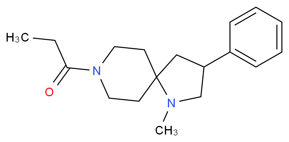 1-methyl-3-phenyl-8-propionyl-1,8-diazaspiro[4.5]decane_Molecular_structure_CAS_)