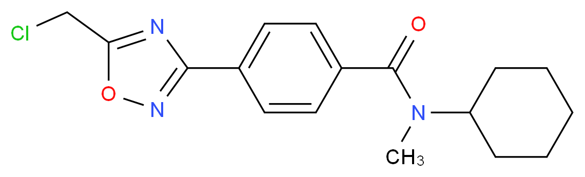 4-[5-(Chloromethyl)-1,2,4-oxadiazol-3-yl]-N-cyclohexyl-N-methylbenzamide_Molecular_structure_CAS_)