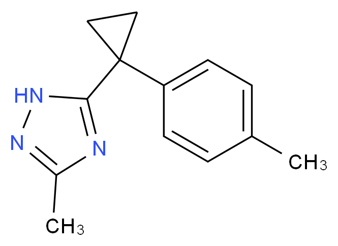 3-methyl-5-[1-(4-methylphenyl)cyclopropyl]-1H-1,2,4-triazole_Molecular_structure_CAS_)