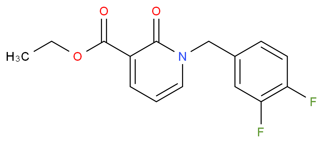 Ethyl 1-(3,4-difluorobenzyl)-2-oxo-1,2-dihydropyridine-3-carboxylate_Molecular_structure_CAS_1001412-63-0)