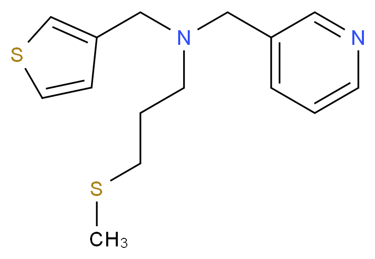 3-(methylthio)-N-(pyridin-3-ylmethyl)-N-(3-thienylmethyl)propan-1-amine_Molecular_structure_CAS_)