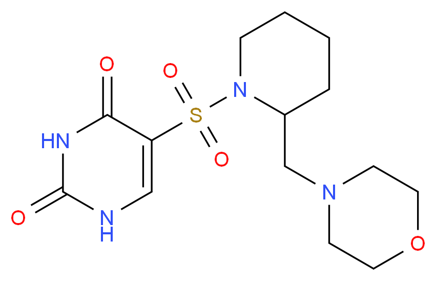 5-{[2-(4-morpholinylmethyl)-1-piperidinyl]sulfonyl}-2,4(1H,3H)-pyrimidinedione_Molecular_structure_CAS_)