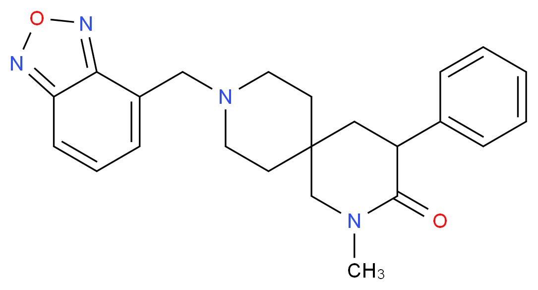 9-(2,1,3-benzoxadiazol-4-ylmethyl)-2-methyl-4-phenyl-2,9-diazaspiro[5.5]undecan-3-one_Molecular_structure_CAS_)