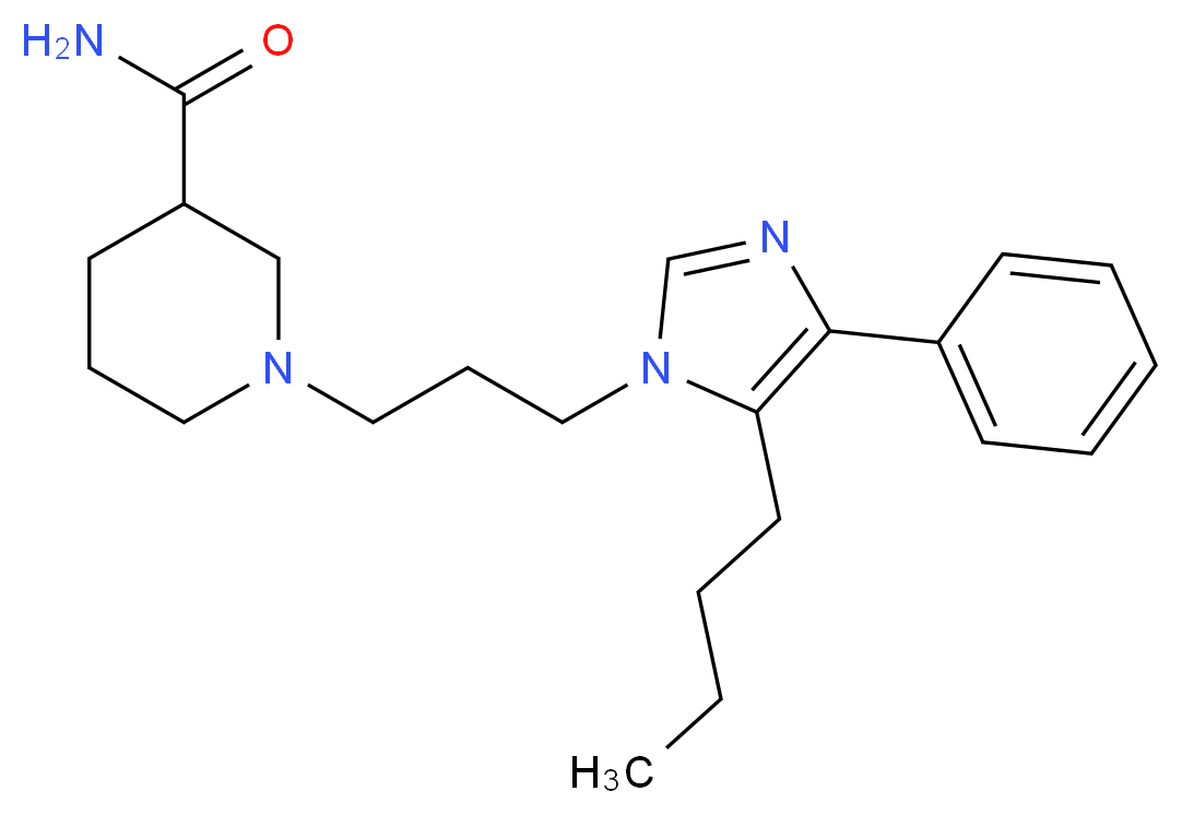 1-[3-(5-butyl-4-phenyl-1H-imidazol-1-yl)propyl]piperidine-3-carboxamide_Molecular_structure_CAS_)