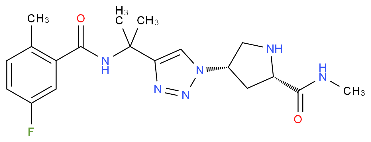 (4S)-4-(4-{1-[(5-fluoro-2-methylbenzoyl)amino]-1-methylethyl}-1H-1,2,3-triazol-1-yl)-N-methyl-L-prolinamide_Molecular_structure_CAS_)