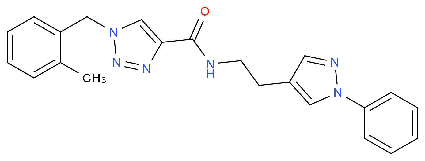 1-(2-methylbenzyl)-N-[2-(1-phenyl-1H-pyrazol-4-yl)ethyl]-1H-1,2,3-triazole-4-carboxamide_Molecular_structure_CAS_)
