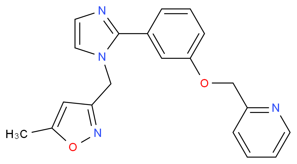2-[(3-{1-[(5-methylisoxazol-3-yl)methyl]-1H-imidazol-2-yl}phenoxy)methyl]pyridine_Molecular_structure_CAS_)