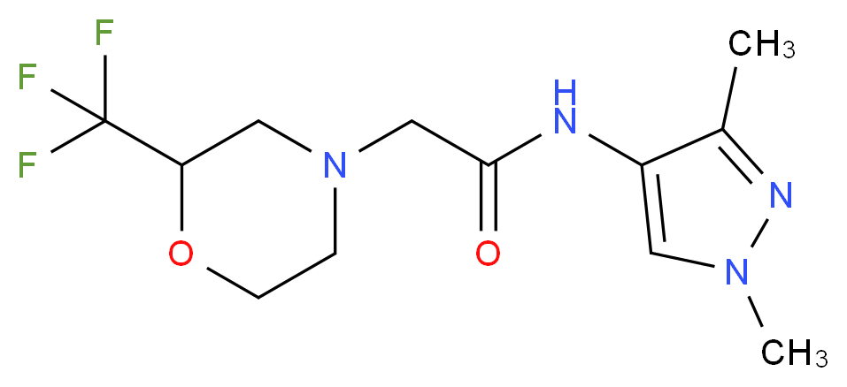 N-(1,3-dimethyl-1H-pyrazol-4-yl)-2-[2-(trifluoromethyl)morpholin-4-yl]acetamide_Molecular_structure_CAS_)