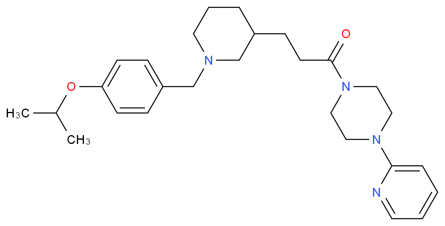 1-{3-[1-(4-isopropoxybenzyl)-3-piperidinyl]propanoyl}-4-(2-pyridinyl)piperazine_Molecular_structure_CAS_)