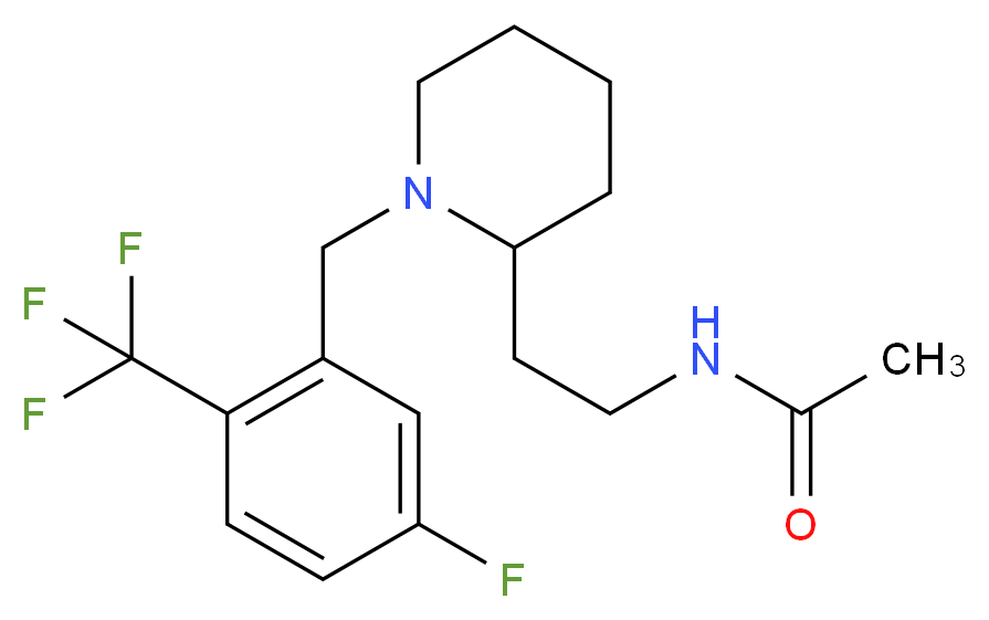 N-(2-{1-[5-fluoro-2-(trifluoromethyl)benzyl]-2-piperidinyl}ethyl)acetamide_Molecular_structure_CAS_)
