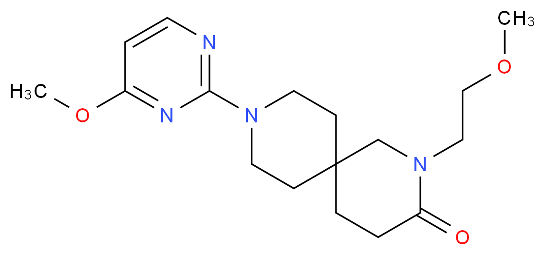 2-(2-methoxyethyl)-9-(4-methoxypyrimidin-2-yl)-2,9-diazaspiro[5.5]undecan-3-one_Molecular_structure_CAS_)